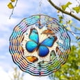 thumbnail image 1 of HELLOYOUNG 10inch metal Wind Spinner Sculpture  wind chime  Garden Spinning Flower Butterfly Wind-Activated Spinning. Hanging Ornament for Outdoor Garden/Yard/Patio & Christmas Home Decor, 1 of 7