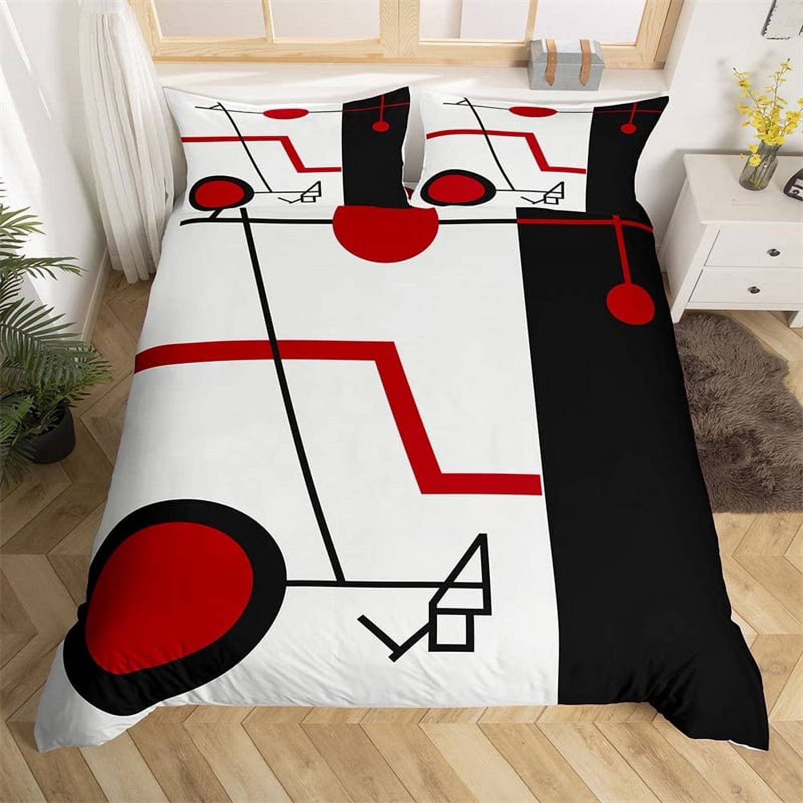 3D Red Rose Duvet Cover Bohemia Vintage Flower Comforter Cover Modern