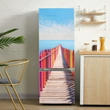 3D Red Wine Refrigerator Door Sticker Home Wall ration Mural Old