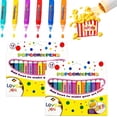 thumbnail image 1 of 3D Relief Art Pen, 12 Colors Popcorn Pens Puffy,3D Art Pens Works On Different Surfaces, Non-Toxic DIY Bubble Popcorn Drawing,3D Gel Pen & Arts Crafts-2Pack, 1 of 8