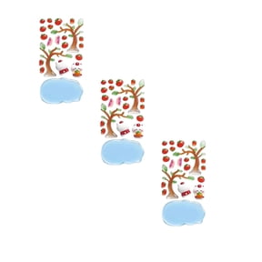 3D Relief Stickers Cute Cartoon Theme with Persimmon Ruyi for DIY Crafts Phone Cases Scrapbooks Journals Decor,3 Sheets