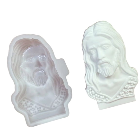 3D Religious Holy Father Bust Statue Silicone Mold For Concrete Plasters Crafts Project Home Art Decors Casting Mould