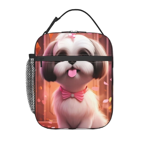 3D Rendering Of Cartoon Dog Portrait Reusable & Cute Leakproof Cooler Lunch Bag - Ideal For Women And Men At Work, Office, Travel & Picnic