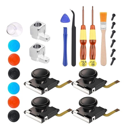 3D Replacement Analog Thumb Stick for Switch Controller - Include , Screwdriver, Pry Tools