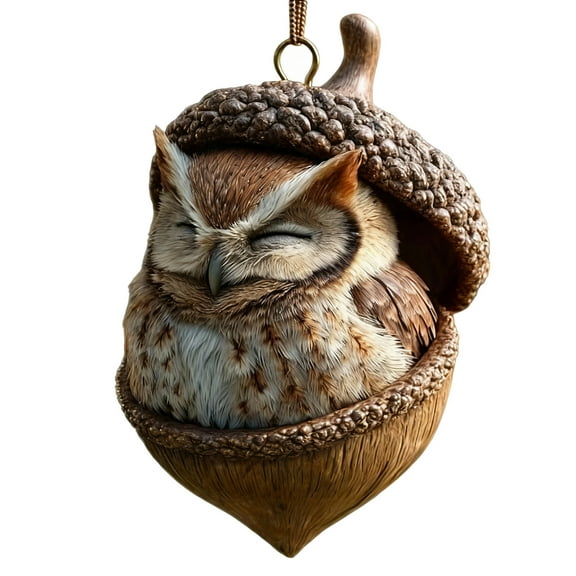 3D Resin Animal Ornaments, Forest Theme Cute Animal Figures like Squirrel Owl Bunny, 8cm Size for Christmas Tree Decor, Handcrafted Details for Cozy Home Ambiance, Nature Inspired Holiday Gifts