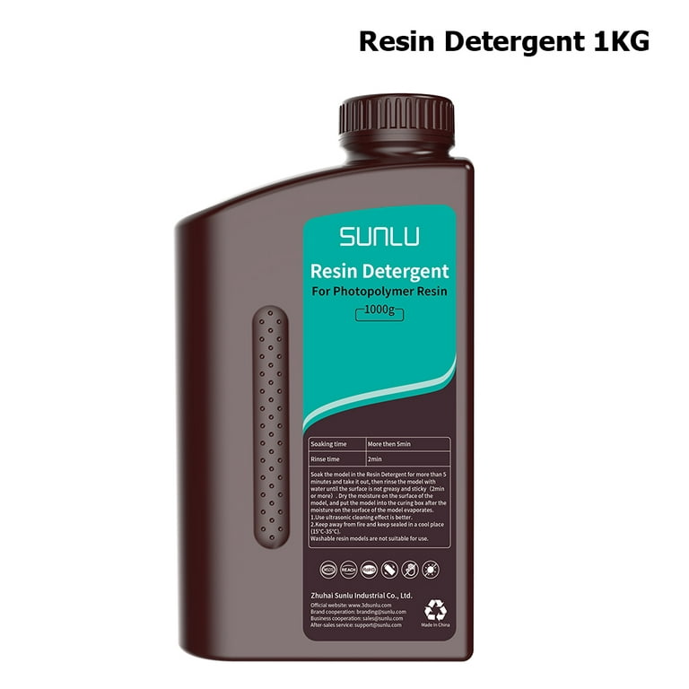 3D Resin Cleaner, SUNLU 3D Printer Resin Detergent, Hand-Washable Cleaner  for 3D Printed Resin, Non-Toxic Reusable Resin Cleaner, Compatible with 3D  Printing Resins, UV Resin, Epoxy Resin, 2 KG 