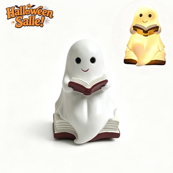 3D Resin Halloween Ghost Night Light, Ghost Warm Lighted Indoor Figurine Lamps for Bedroom Study Room Funny Christmas Indoor LED Nightlight, Halloween Decorations Indoor