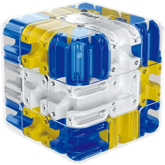 3D Rolling Ball Maze Cube, Challenging Puzzle for Focus & Logical Thinking, Hands-On Brain Teaser to Relieve Stress and Improve Concentration