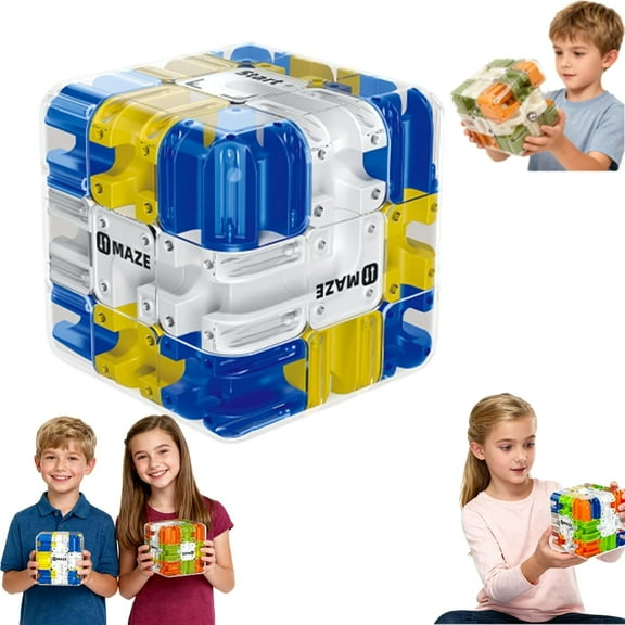 3D Rolling Ball Maze Cube | Large Labyrinth 3D Puzzle Maze Cube, Engaging Brain Teaser & Focus Game Gift for Adults and Teens
