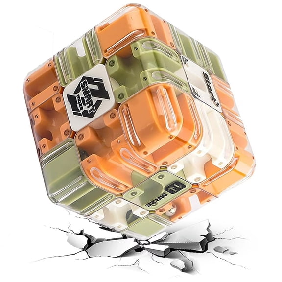 3D Rolling Ball Maze Cube, Puzzles Maze Cube, Engaging Brain Teaser, Improve Spatial Recognition, Relieve Stress