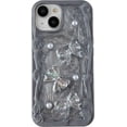 thumbnail image 1 of 3D Roman Column Border Shape Glitter Compatible with iPhone Case (Black Bow Knot,iPhone 11), 1 of 7
