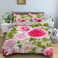 3D Rose Flower Duvet Cover King Double Bedding Set Quilt Cover with