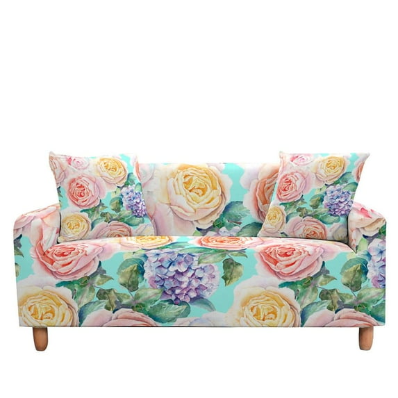 3D Rose Flower Slipcovers Sofa Cover Floral Print for Living Room Sectional L Shape Sofa Couch Covers 2/3 Seater Funda De Sofá
