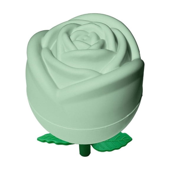 3D Rose Ice Cube Mold, Food Grade Silicone Ice Tray, Easy Release Reusable Rose Shaped Ice Maker for Whiskey, Cocktails & Home Parties Mint Green