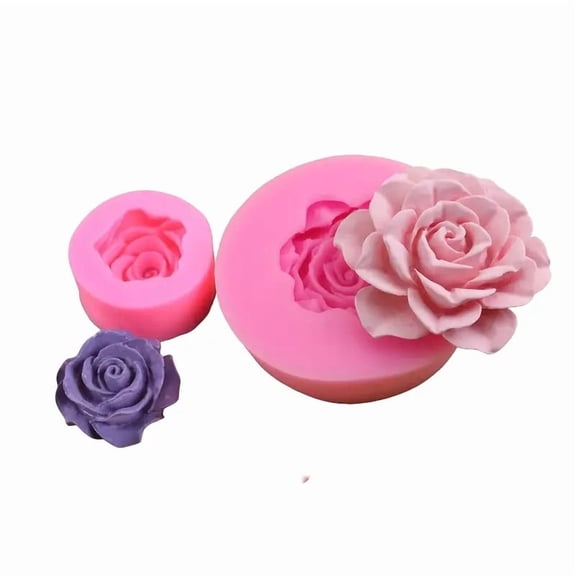 3D Rose Silicone Baking Molds  Non-Stick Flower Shape Bakeware for Cakes, Jellies, Chocolates & Desserts