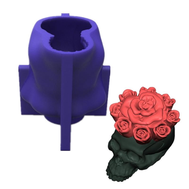 3D Rose Candle Epoxy Resin Mold Plaster Soap Silicone Mould DIY Crafts Home Ornaments Casting Tools