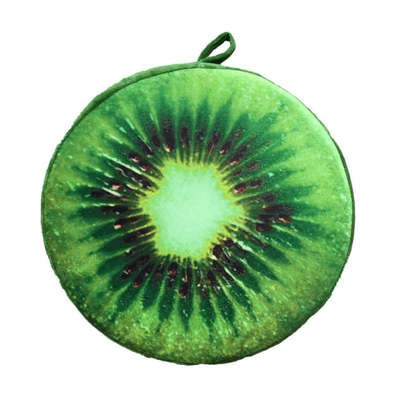 3D Round Fruit Shape Pillow Cushion - Sponge Sofa/Tree Stump Cushion, Removable Zipper Cover, Soft & Washable