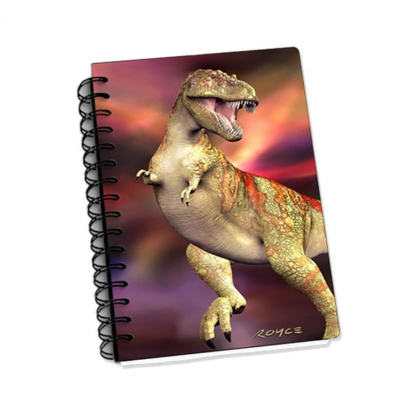 3D Royce Small 4"x6" Notebook by Artgame ( FLIPPING T-Rex )