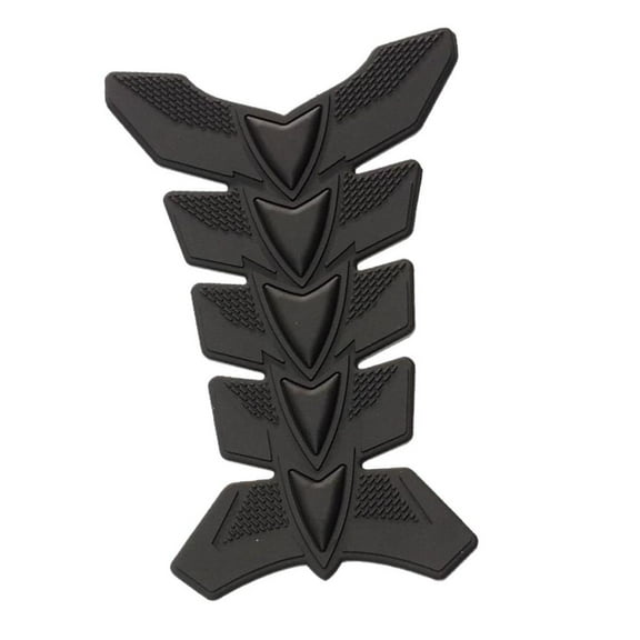 3D Rubber Motorcycle Gas Fuel Tank Protector Pad Stickers Decals Universal Black