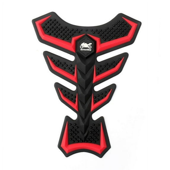3D Rubber Universal Motorcycle Fuel Gas Tank Pad Protector Decal Sticker Red
