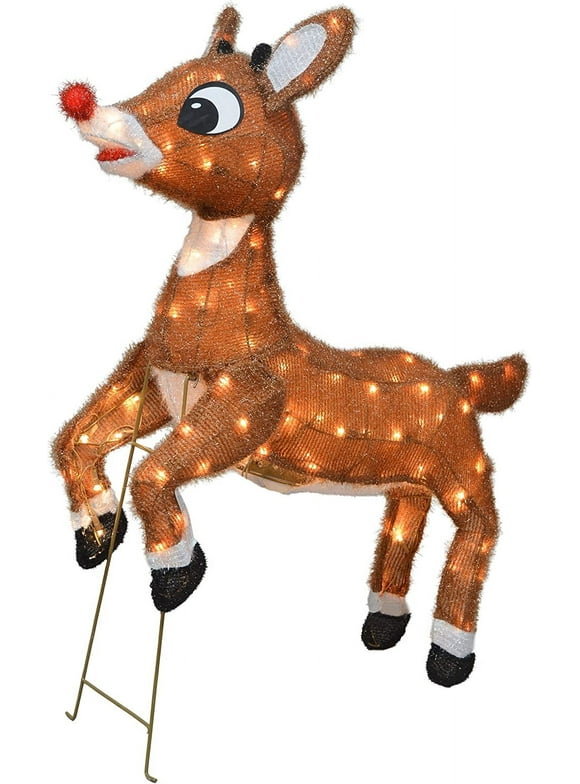3D Rudolph The Red-Nosed Reindeer 36" Animated Outdoor Christmas Decor Yard Art