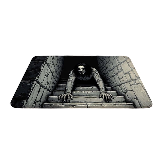 3D Rugs Optical Illusion Halloween, Visual Effect Non Slip Floor Rug for Entryway 19.6x31.4in