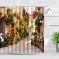 thumbnail image 1 of 3D Rural Town Street Landscape Printing Bathroom Waterproof Shower Curtain Spring Garden Scenery Polyester Curtains Home Decor, 1 of 5