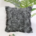 thumbnail image 1 of PiccoCasa 3D Satin Rose Flower Throw Pillow Cover Shells,Pure Cushion Covers for Couch Sofa,16" x 16" Grey, 1 of 7