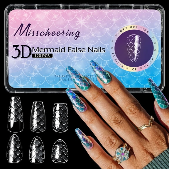 3D Scale Long Shaping Nail Tip