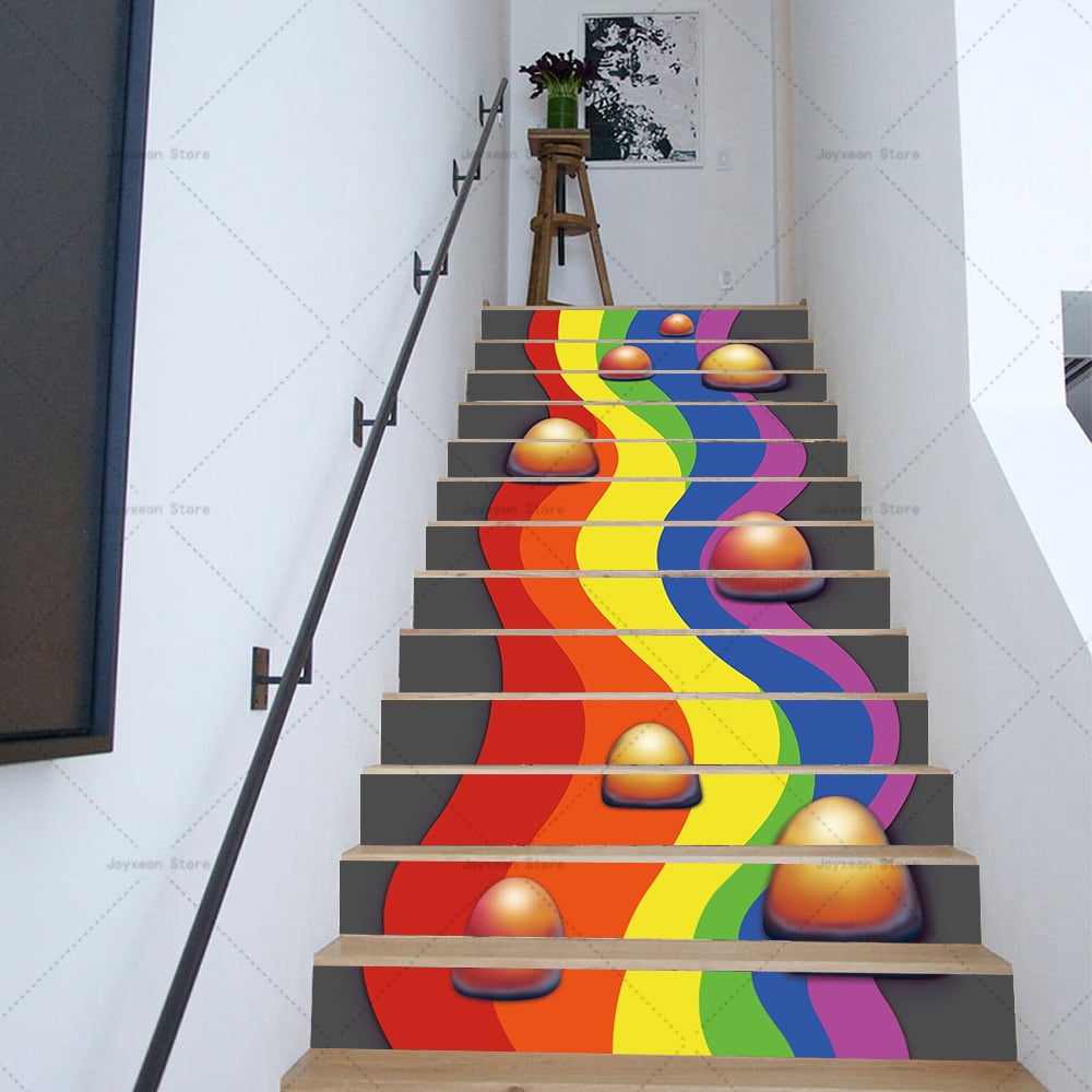 3D Scenic Staircase Sticker Vinyl PVC Non-slip Waterproof Staircase ...