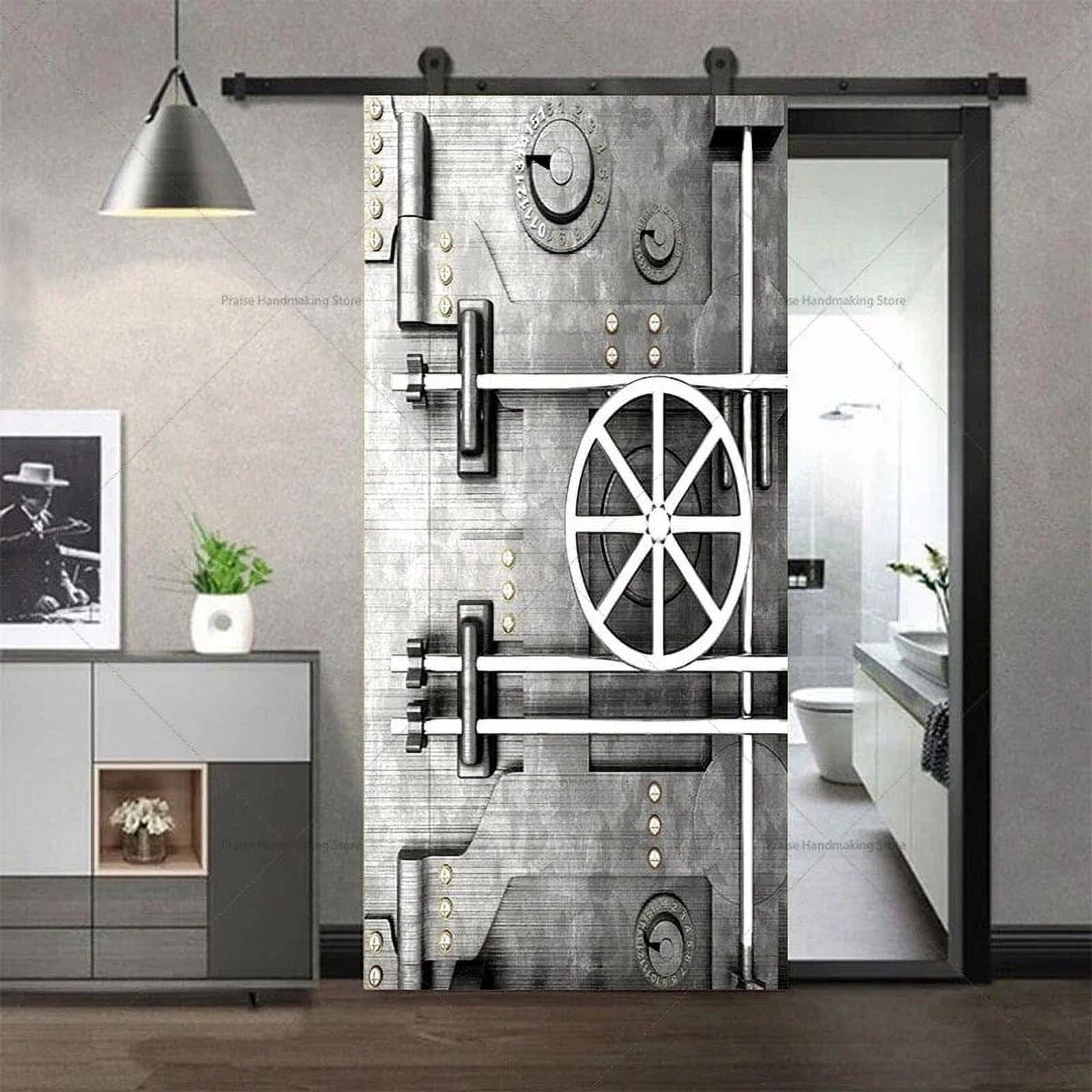 3D Scifi Iron Door Sticker PVC Waterproof Selfadhesive Poster Home