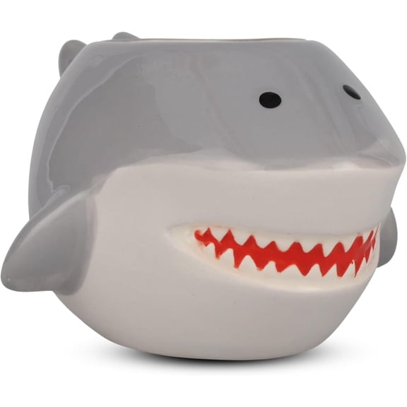3D Sculpted 20-Ounces Jaws Shark Ceramic Coffee Mug