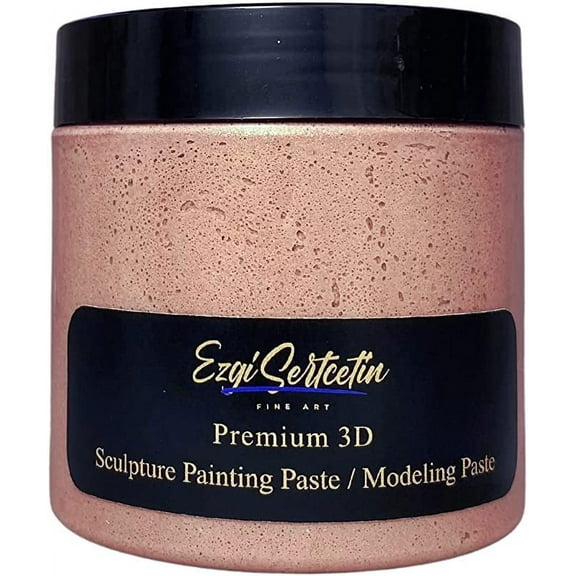 3D Sculpture Painting Paste|Modeling Paste|Decorative Plaster|Ready to Use|Unique Metallic Pearl and Neon Colors|Ideal for Artwork|Stencil|Flowers|Texture and Art Relief|6 oz| Peach'N Cream