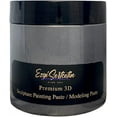 thumbnail image 1 of 3D Sculpture Painting Paste|Modeling Paste|Decorative Plaster|Ready to Use|Unique Metallic Pearl and Neon Colors|Ideal for Artwork|Stencil|Flowers|Texture and Art Relief|6 oz| Metallic Gray, 1 of 5