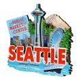 thumbnail image 1 of 3D Seattle Magnet, 1 of 2