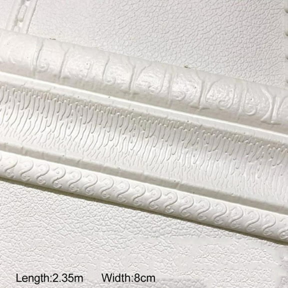 3D Self-Adhesive Foam Sticker Waterproof Molding Trim Peel and Stick Decorative Wall Lines Wallpaper Border for Home, Office, Hotel