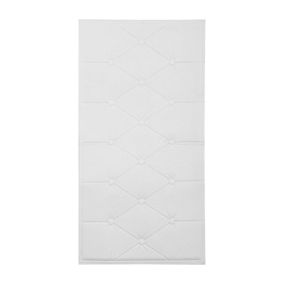 3D Self Adhesive Foam Wall Panels, Wall Padding, Leather Cladded Decor Anti-Collision Soft Cushion Wallpaper for Wall Covering Room Bed Headboards Safety, 1 Pc, 27.6x13.8"