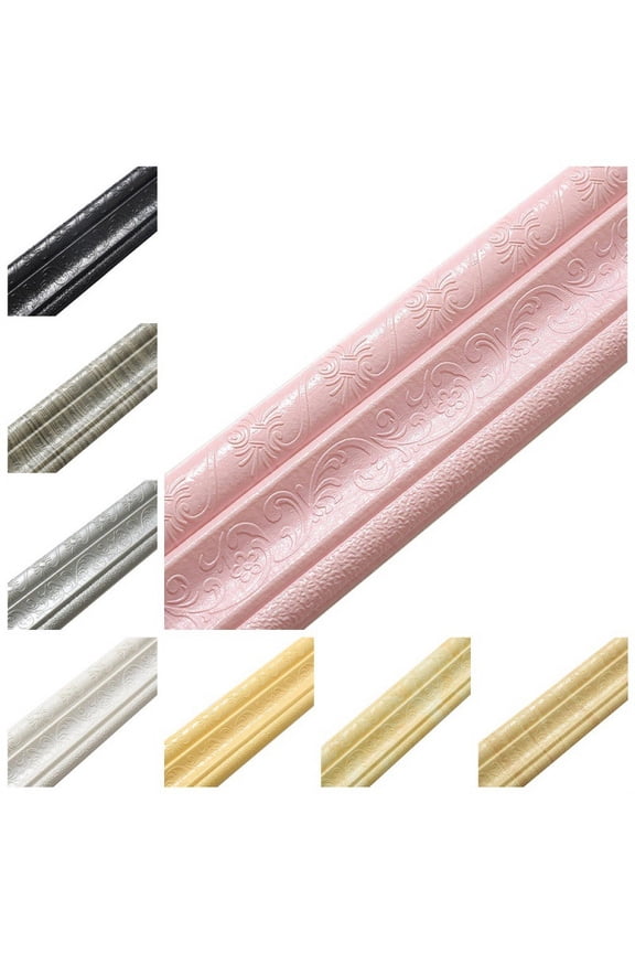 3D Self-Adhesive Foam Wallpaper, Waterproof Wallpaper Wall Border Foam Mirror Borders Wall Decor Tiles Sticker for Kitchen Bathroom