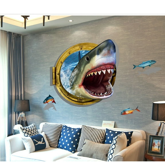 3D Self-Adhesive Removable Break Through The Wall Vinyl Wall Stickers Wall Murals Art Decals Decorator Wallpapers Wall Posters Home Decor as Nursery Christmas Birthday Gifts for Sports Bedroom