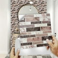 thumbnail image 1 of 3D Self-Adhesive Tile Stickers 10PCS, Waterproof Wall Stickers for Kitchen Bathroom Backsplash Home Decor (10x10cm), 1 of 5