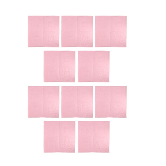 3D Self-Adhesive Tile Stone Brick Wall Sticker Soft Foam Panels Home Decor X10,Pink