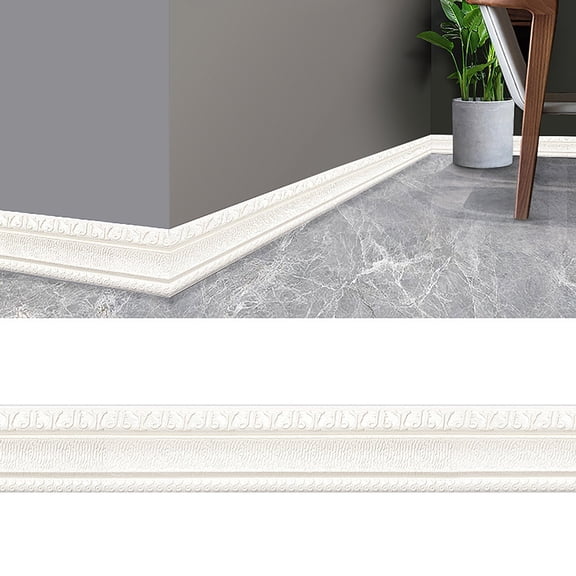 3D Self-Adhesive Wallpaper Border, Removable Wall Decor Molding Trim Sticker for Home, A