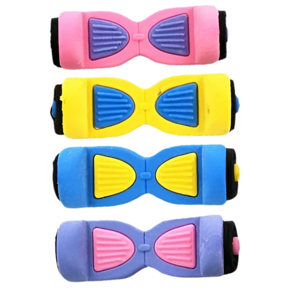 3D Self Balancing Scooter Eraser for - Fun Detachable Design, Novelty Educational Stationery, Cool Desk Accessory Under $1, Goohae Erasers, Cartoon Eraser Pencils Yellow