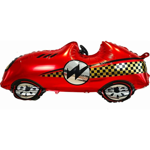 3D Self Standing Race Car Tire Foil Balloon Red Car Balloons For Birthday Boy Race Themed Party Baby Shower Decorations Supplies