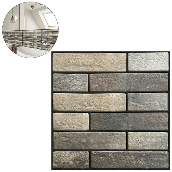 HOMEMAXS Modern 3D Self Adhesive Brick Pattern Wallpaper for Bedroom Living Room Easy to Apply Peel and