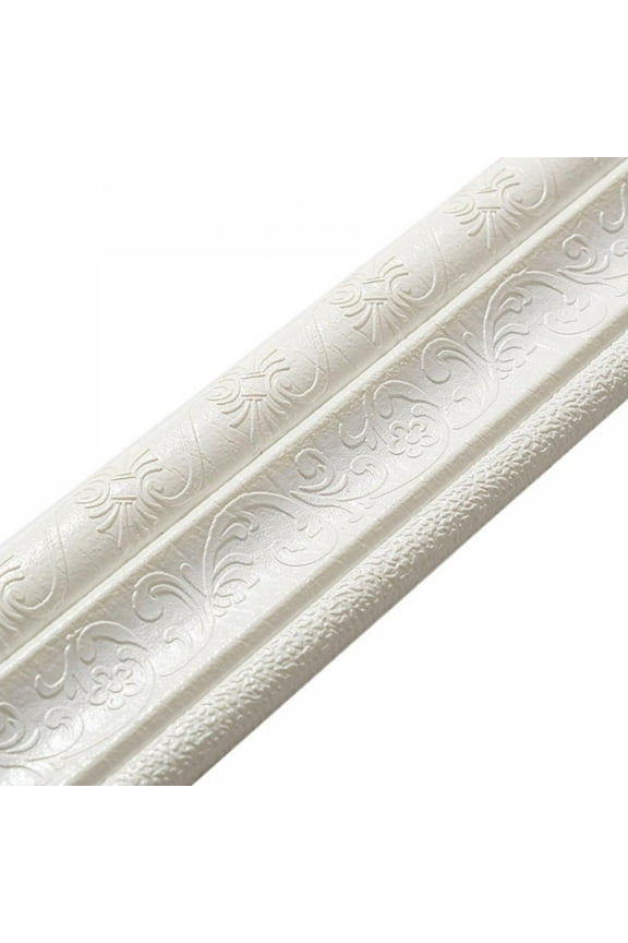 3D Self-adhesive Decor Wall Molding Skirting Lines Mural Border Home Sticker .