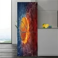 thumbnail image 1 of 3D Self-adhesive Kitchen Fridge Sticker Waterproof Removable Football Basketball Wallpaper Door Post, 1 of 5