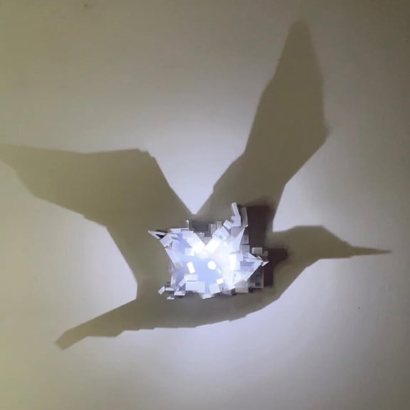 3D Shadow Night Light Warm Glow Wall Projection Lamp for Home Decor, Cat Bird Boy