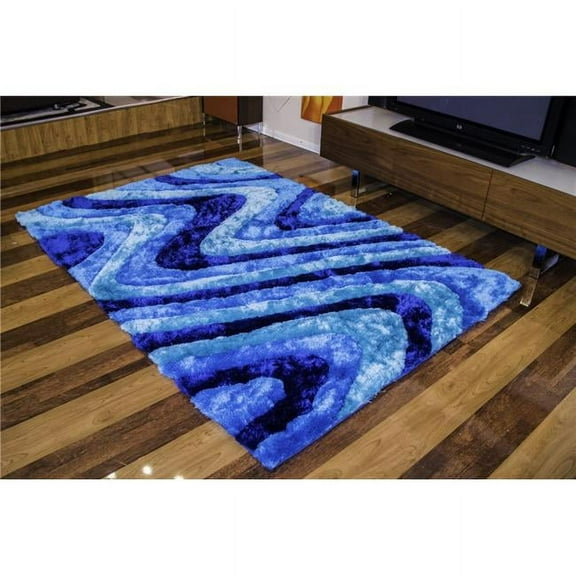 Amazing Rugs, LLC. "3D Shaggy" Hand Tufted Shag Area Rug in Ocean Current 8' x 11' 8' x 11'