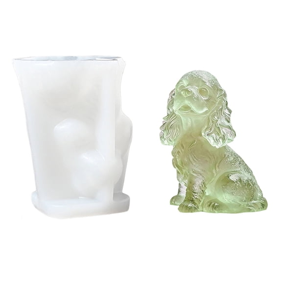 3D Shaped Silicone Cartoon Poodle And Design For Bars And Drinks， 7.4CM， White